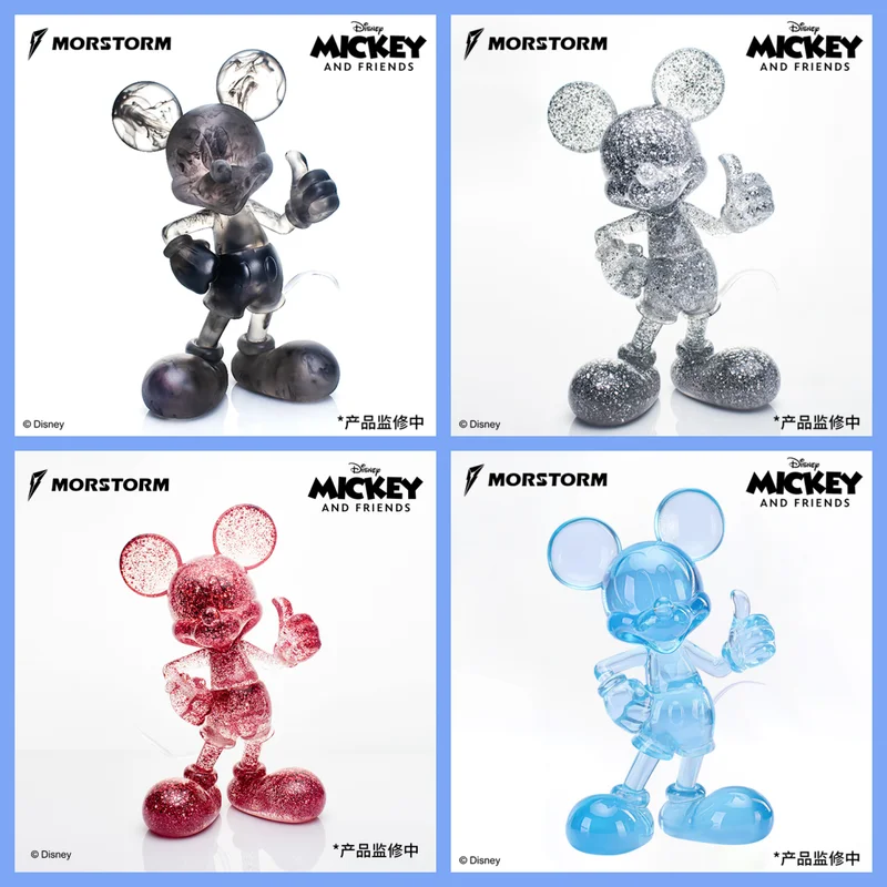 Anime Disney Figures Praises Mickey And Pays Tribute To Mickey Transparent Mickey Mouse Doll Action Figure Collect Ornaments Toy