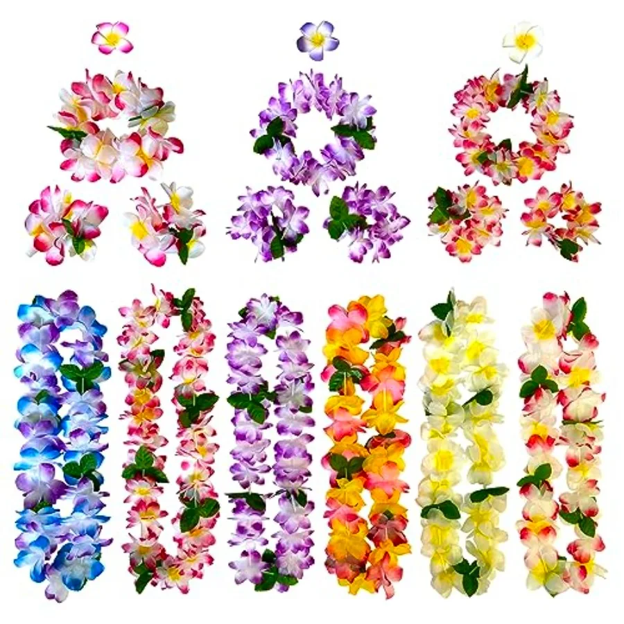 

18-летние гавайские повязки на голову и браслеты с цветочным принтом H, идеальные товары для вечеринок в стиле Луау для летних пляжных каникул, вечеринки De