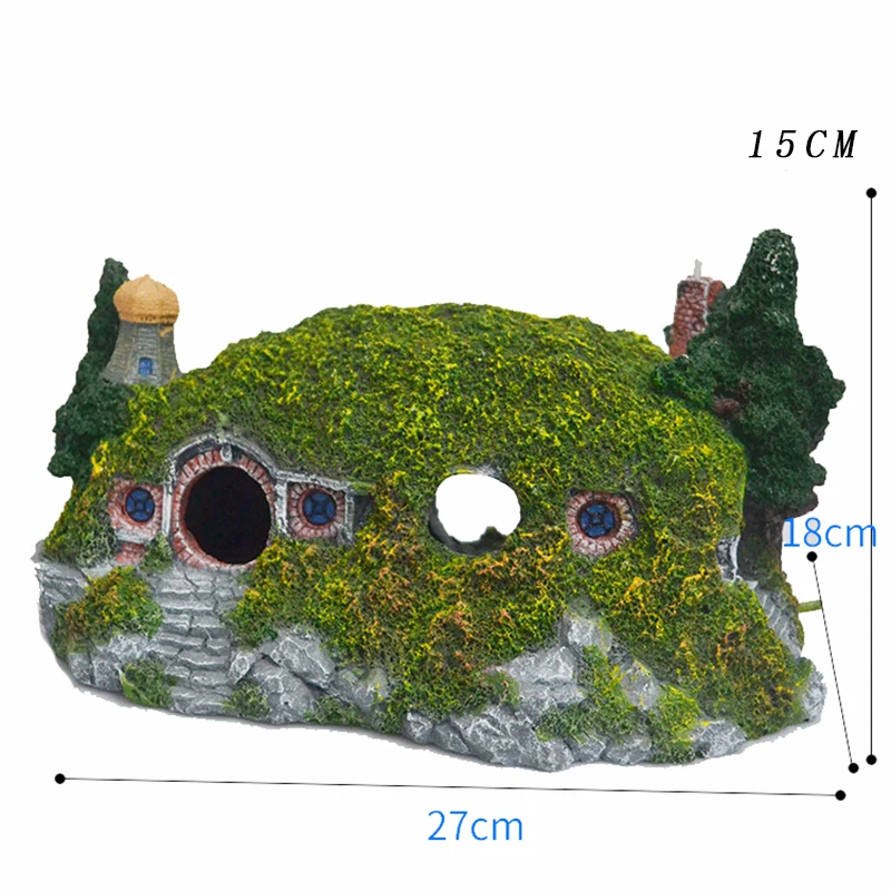 Large house Aquarium Decorations Fish Cave Resin Craft Castle Aquarium Landscape Ornament For Fish Tank Accessories