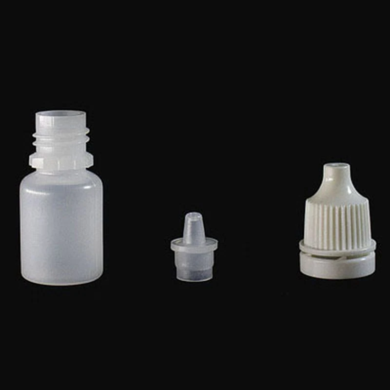 Flacone contagocce vuoto in plastica PET da 50 pezzi Flacone per acqua trasparente per occhi liquidi da 5 ml