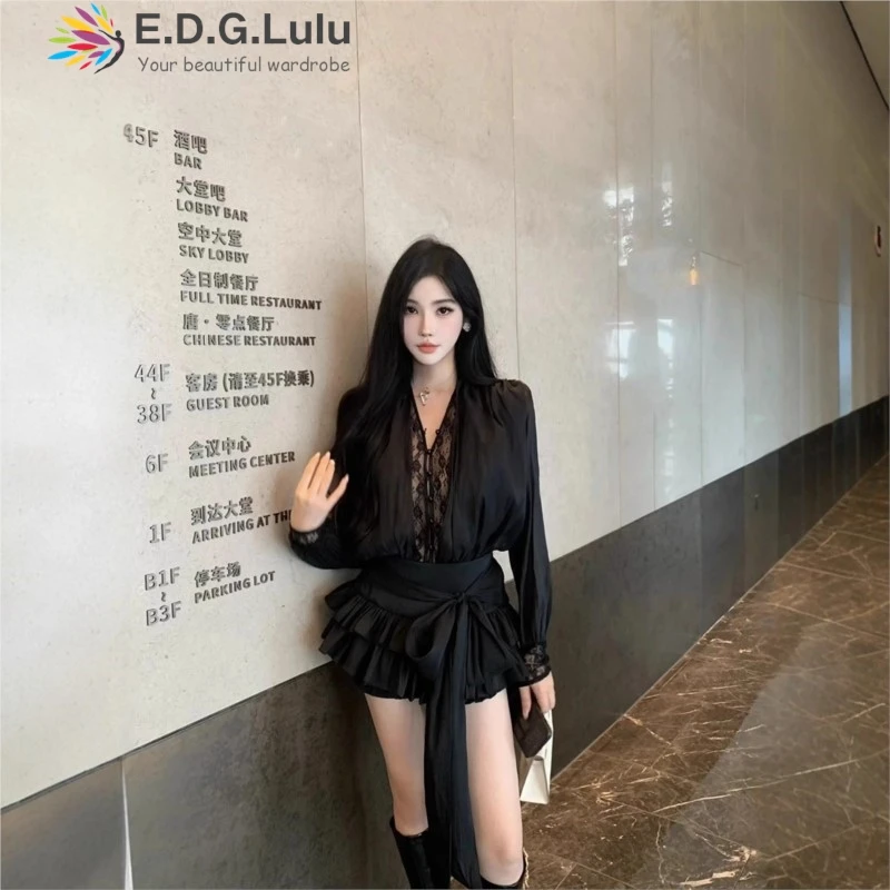 Edglulu V-Neck Lace… - image