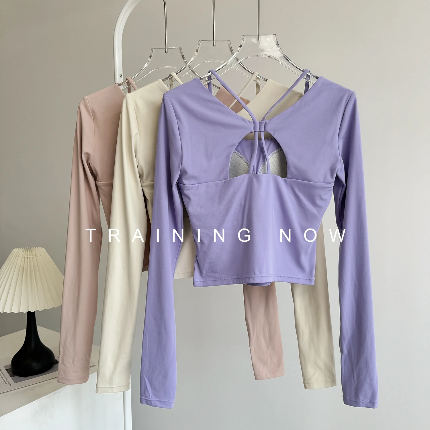 

Женская осенне-зимняя одежда для фитнеса с длинными рукавами, новая высококачественная профессиональная тренировочная одежда для пилатеса с нагрудниками, спортивная йога