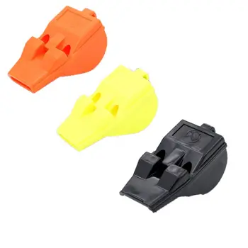 Silbato de mano portátil de PVC de alta calidad, silbato de supervivencia al aire libre, accesorios de entrenamiento, silbato de entrenamiento multicoclor