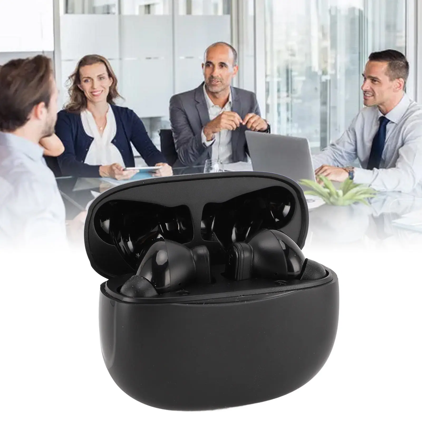 سماعات أذن مترجم 137 لغة مع شاشة عرض الطاقة 3 أوضاع بلوتوث 5.3 سماعات أذن مترجم لاسلكية لمكالمات الموسيقى الاجتماعية