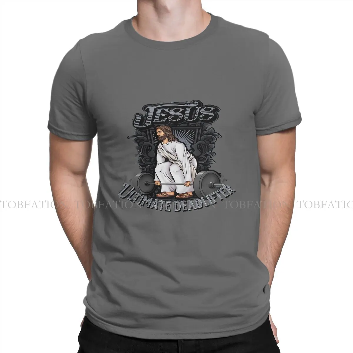 The Ultimate Dead Lifter Christian Humour Casual TShirt Jesus CrossFit Funny Style Streetwear Leisure T Shirt