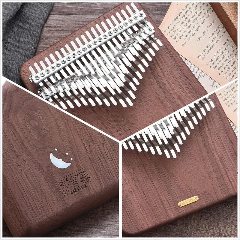 Portable Chromatic Kalimba 42 Key Black Walnut Thumb Piano Musical Keyboard Professional Kalimba Musical Instrument Gift LT-K42W