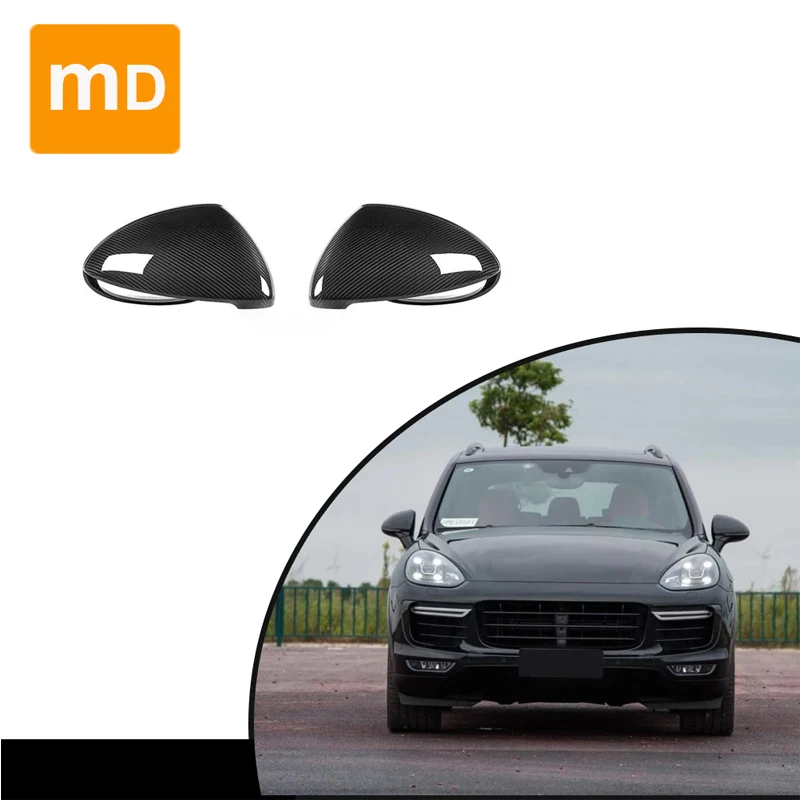 For Porsche Cayenne 958.2 2015-2016 Without Lane Assistant Carbon Fiber Modified Mirror Housing Cover Protective Decoration