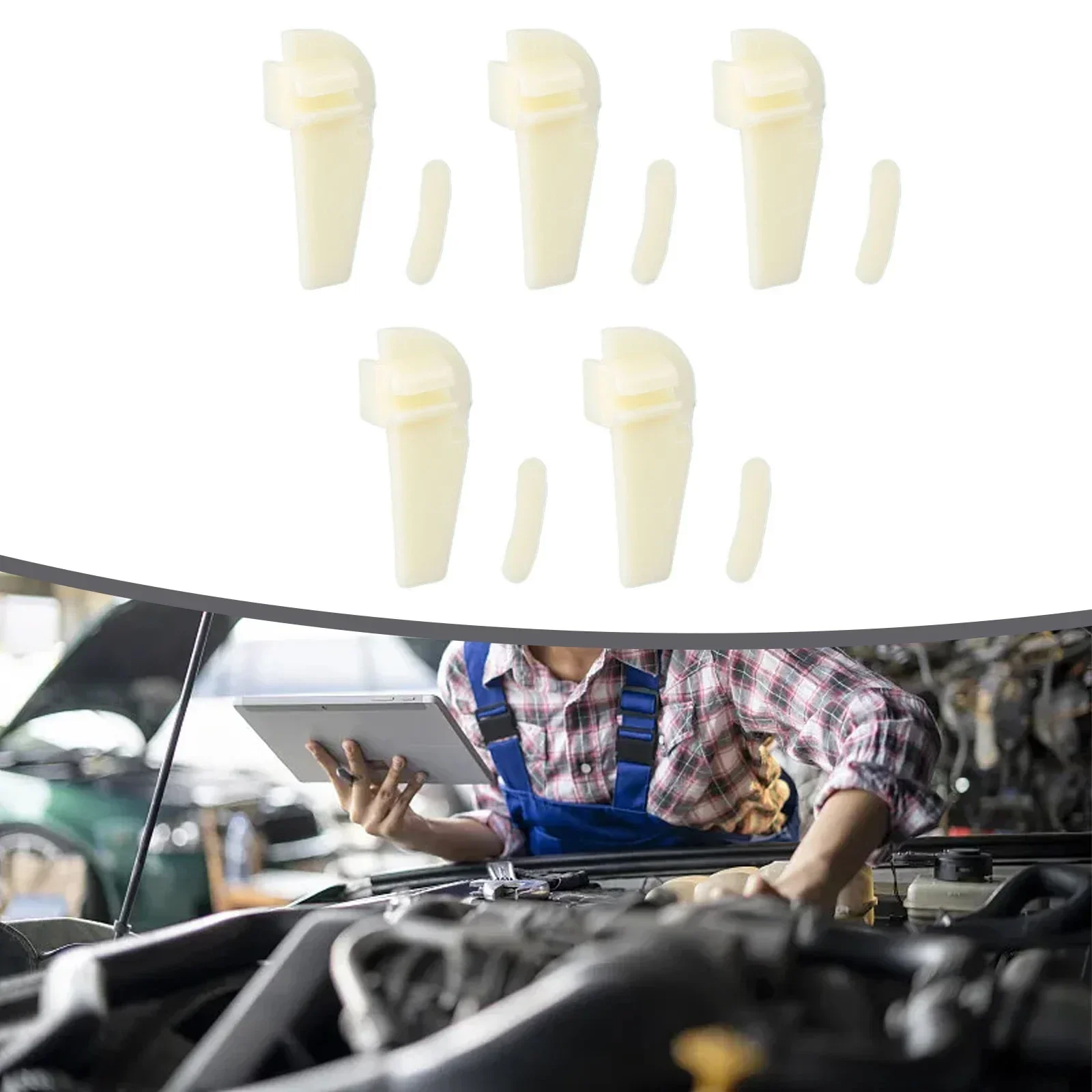 5pcs Tyre Changer Accessories Bird Head Protector Plastic Protective Pad Nylon Plastic White Tire Changer Accessories