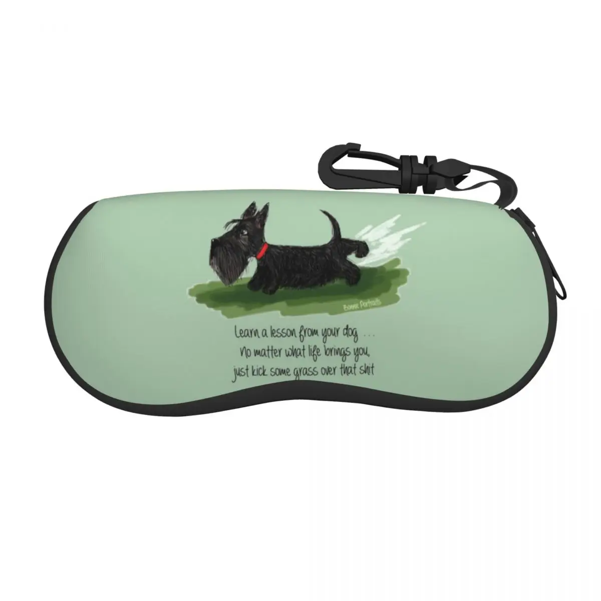 Kawaii Scottie Dog Shell Eyeglasses Protector Cases Cool Sunglass Case Scottish Terrier Glasses Pouch