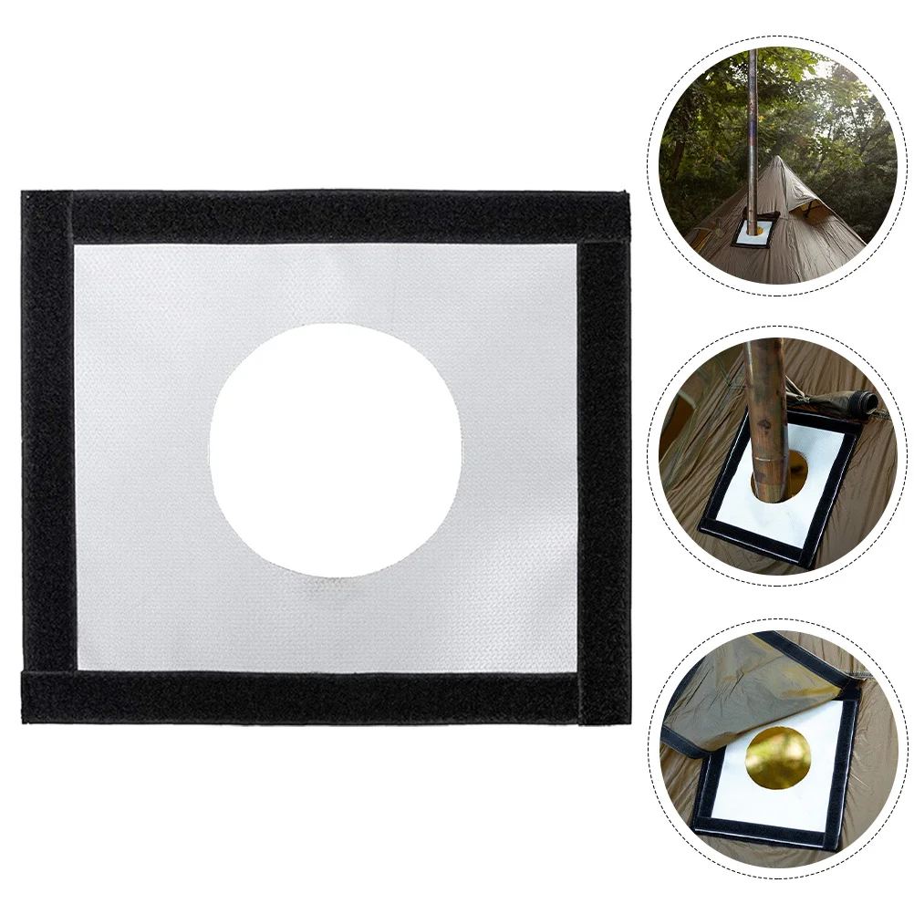 

Flame Retardant Hot Tent Stove Jack Chimney Ring Cover Fireproof Fiberglass Anti Scald Protection Stove Jack Camping Tent Supply