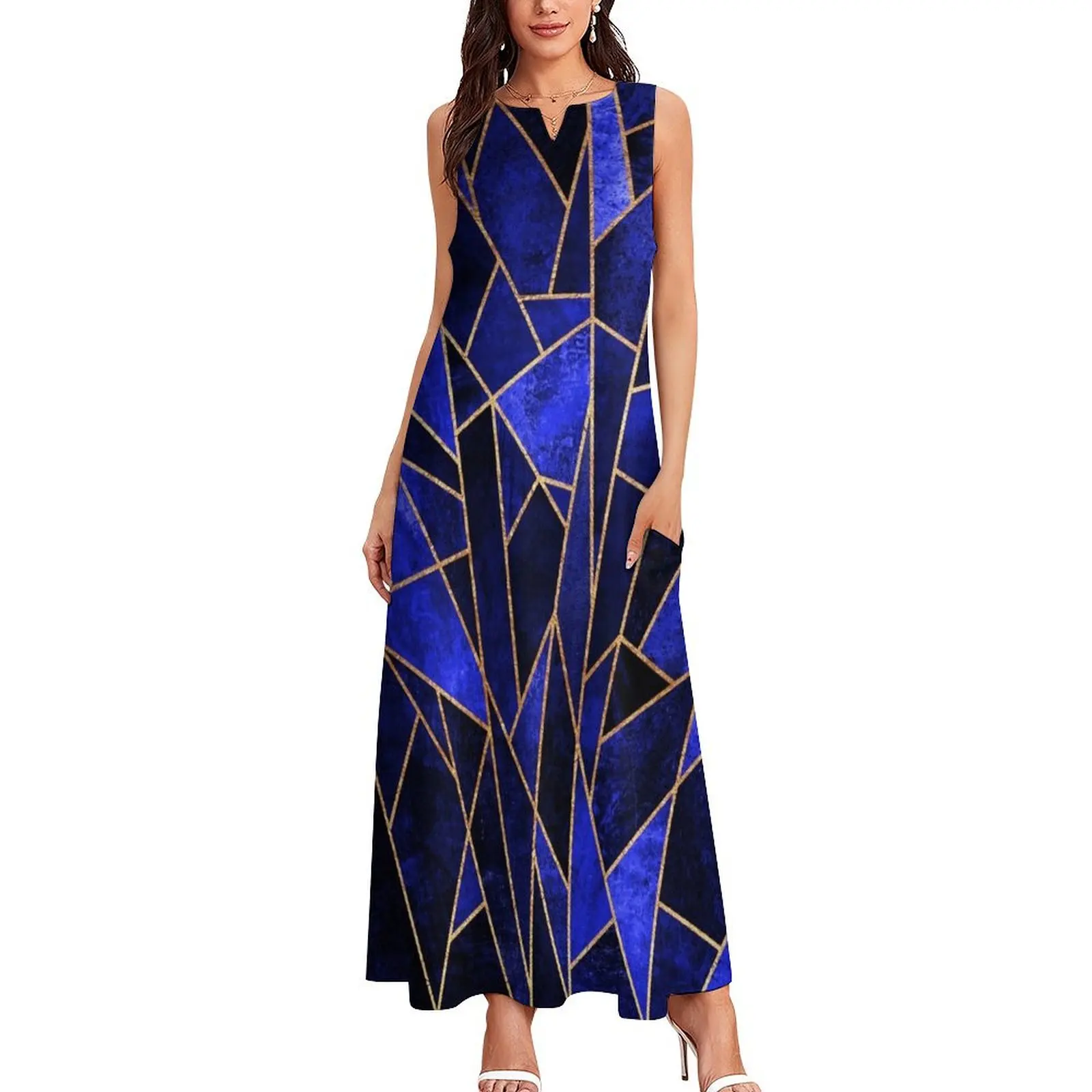 Shattered Sapphire Long Dress women's evening dresses luxury women's party dress evening prom summer dresses ladies 2025