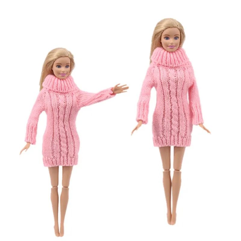 Doll Barbies toys Clothes Mini Knitted Sweater Pajamas Nightgowns Fur Coat For Russian DIY Birthday Girl's Baby Doll Toy Gifts