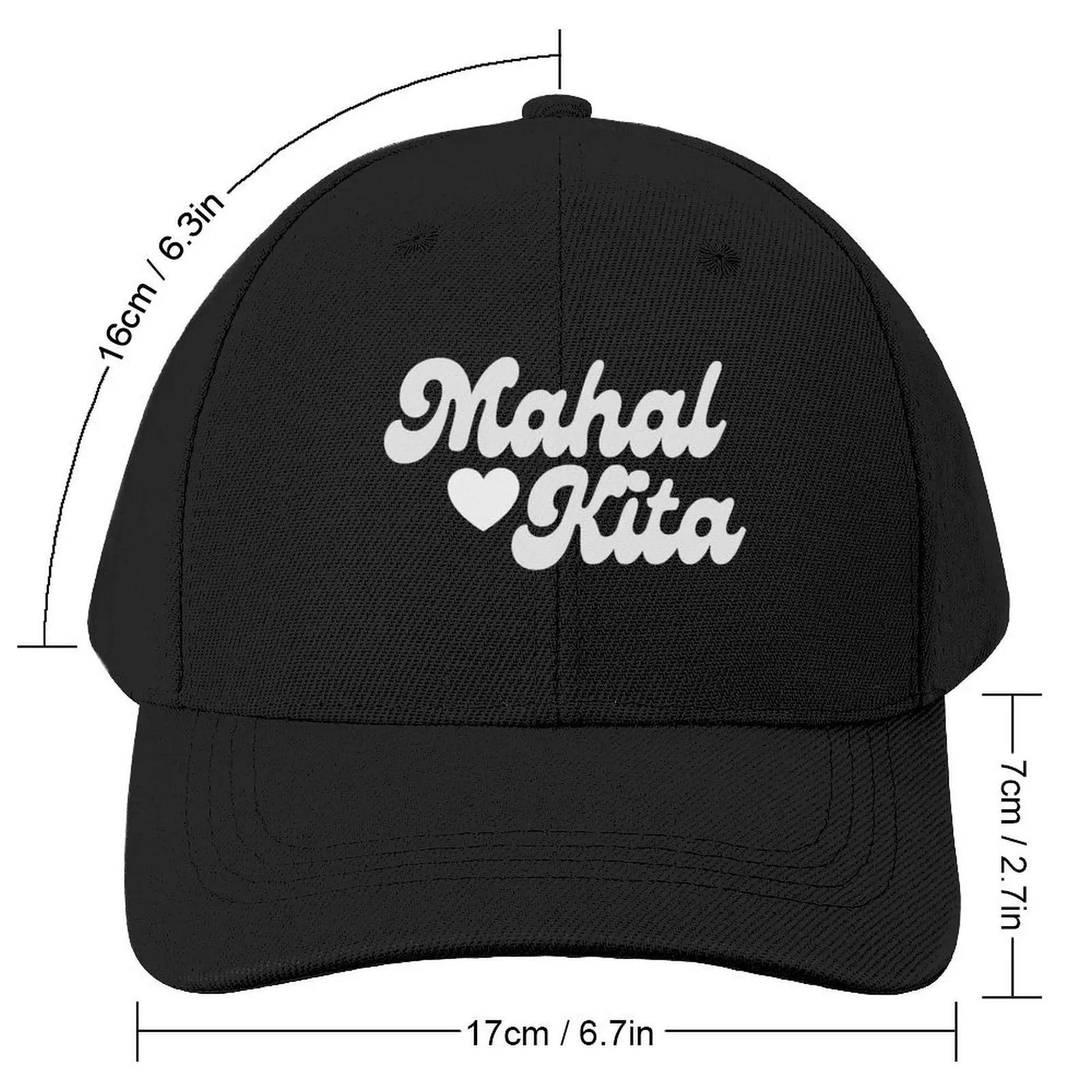 MAHAL KITA CUTE FILIPINO I LOVE YOU Baseball Cap Thermal Visor hard hat Hood black Women Caps Men's