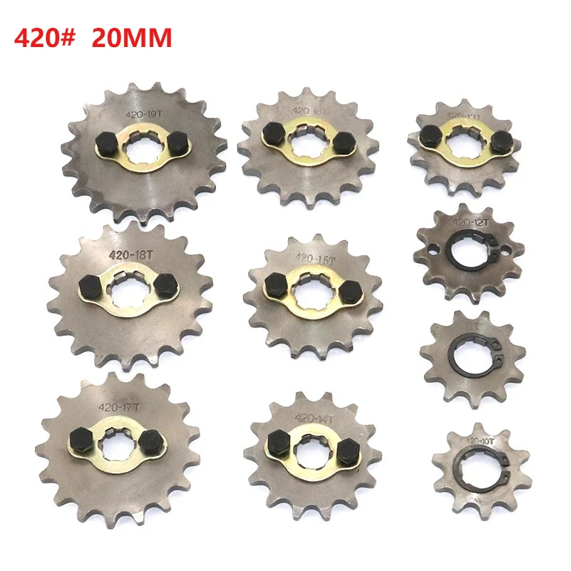 420# 20mm 10T 11T 12T 13T 14T 15T 16T 17T 18T 19T Front Sprocket for Dirt Pit Monkey Dax Bike Go Kart ATV Quad Motorcycle