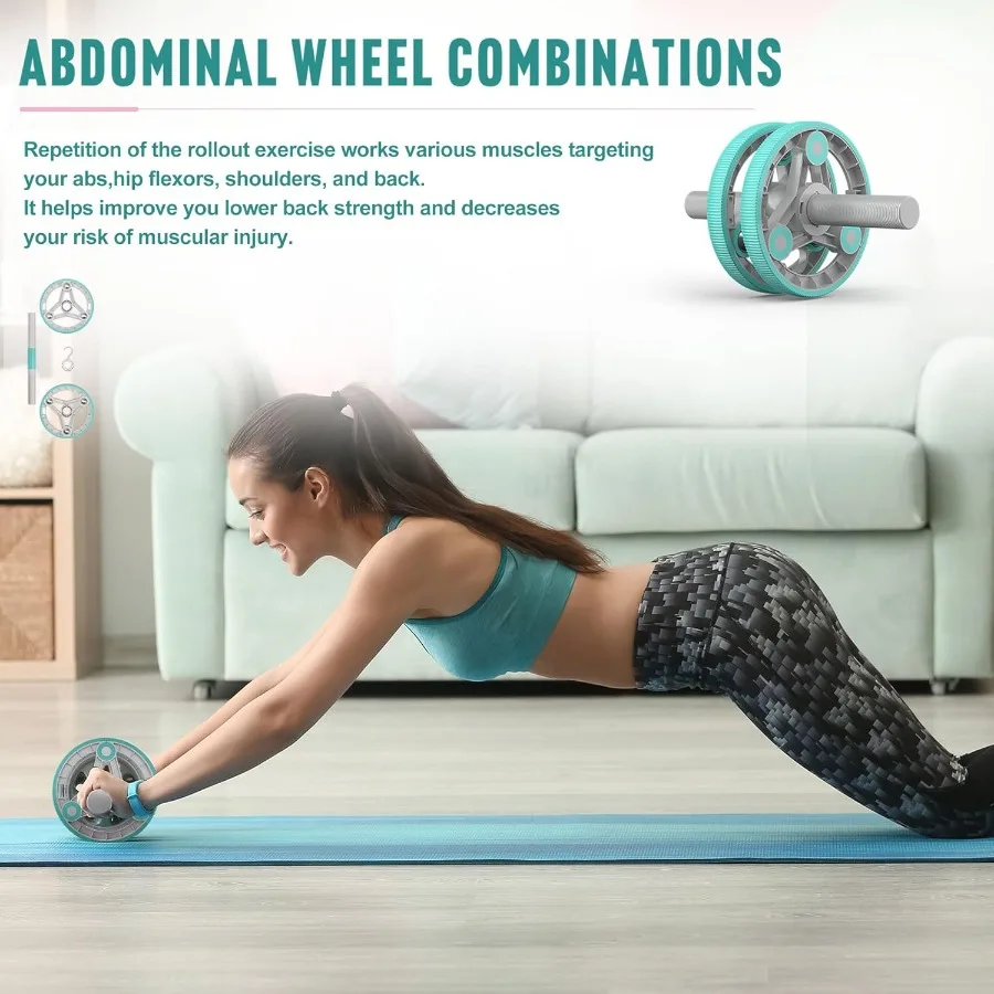 Equipamento abdominal profissional: treinador de núcleo de ioga para academia em casa para mulheres, verde