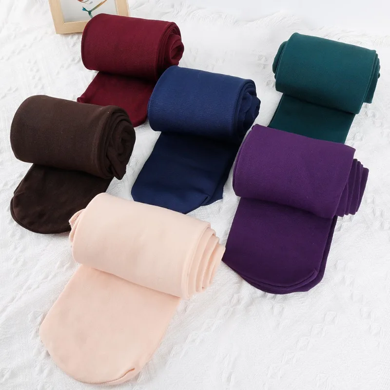 Women\'s Warmer Leggings Winter Thermal Pants Pantyhose Socks Velvet Tights Elastic Thicken Stocking Fleece Lined Underwear