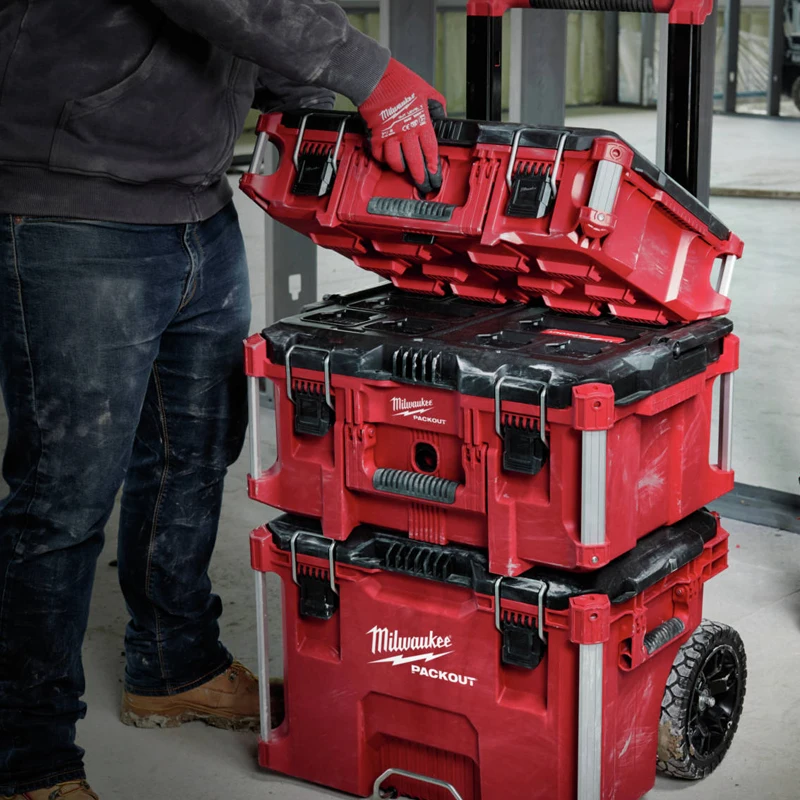 Milwaukee PACKOUT Tool Box 48-22-8424 48-22-8425 48-22-8426 Power Tool Accessories Stackable Combination Containment Case