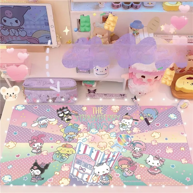 Новый милый мультяшный коврик для мыши Melody H-Hello Kitty для офисных аксессуаров, коврик для мыши, геймерский настольный коврик, игровые коврики Mause Pc Новый милый мультяшный коврик для мыши Melody H-Hello Kitty для офисных аксессуаров, коврик для мыши, геймерский настольный коврик, игровые коврики Mause Pc