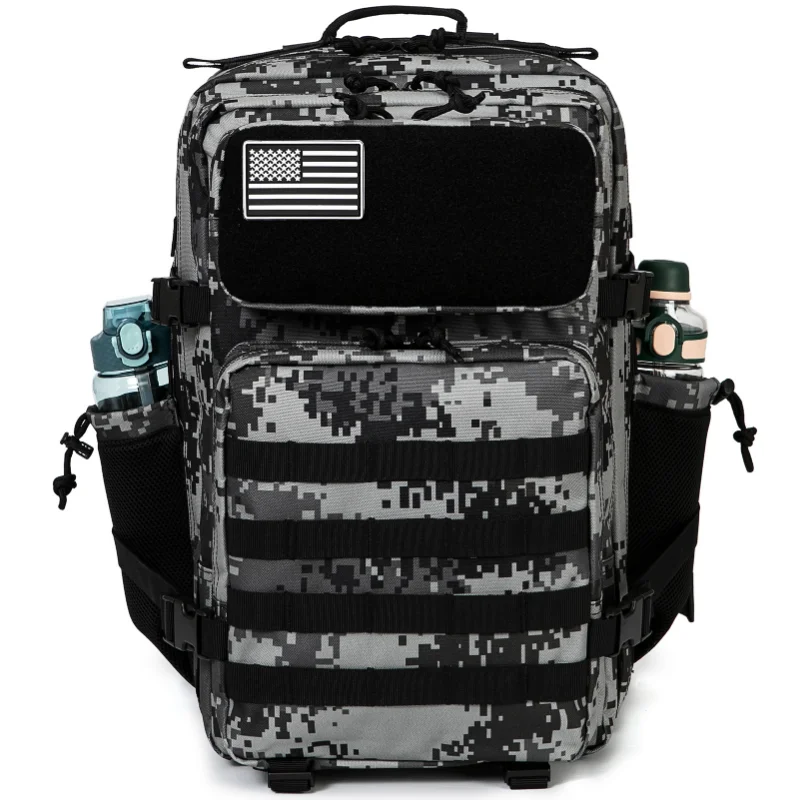45L Tactische Rugzak Survival Tas Jacht MOLLE Rugzak GYM Voor Mannen EDC Outdoor Wandelen Rugzak Heks Fles Houder