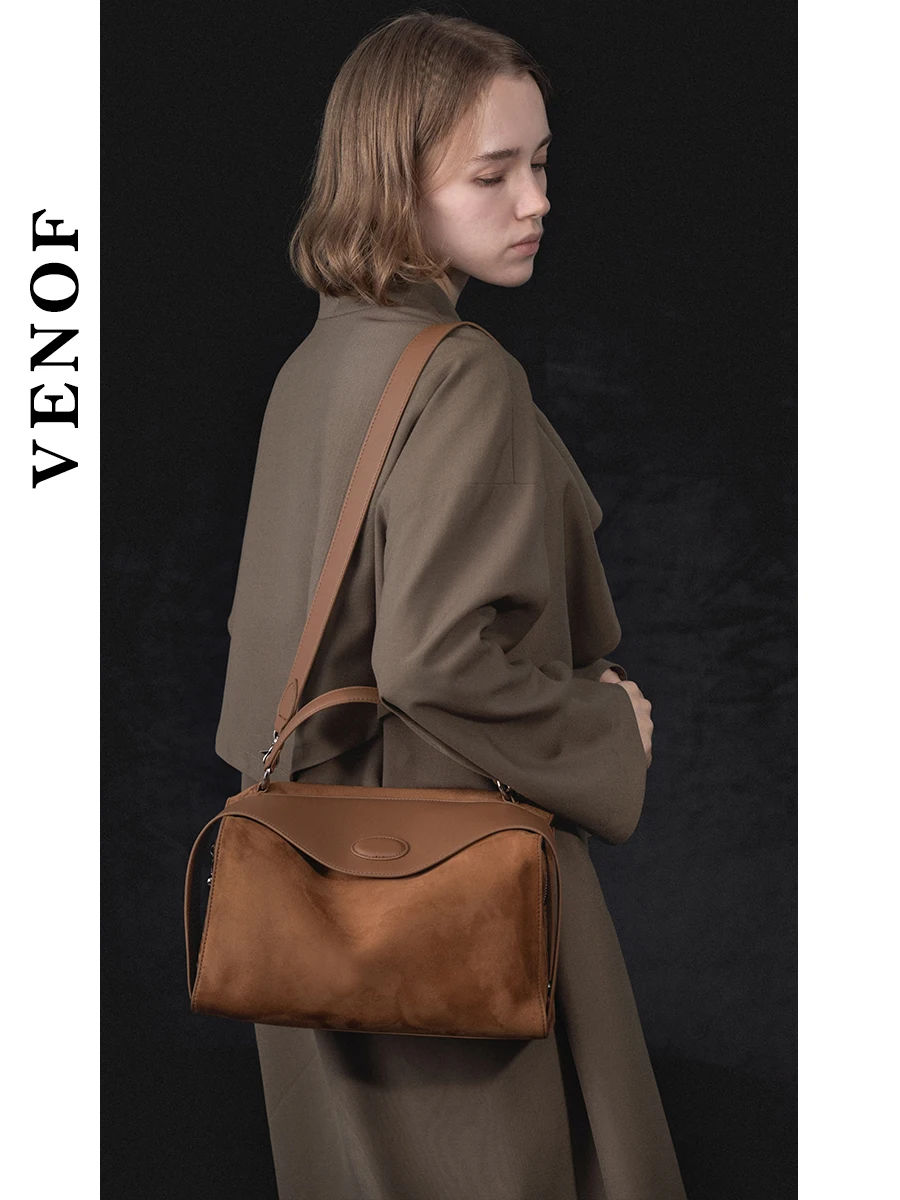 Venof Luxury Original Big Bag for Woman Full 100% Soft  Synthetic Leather Winter Female Hand Shoulder Large Capacity Bag Brand