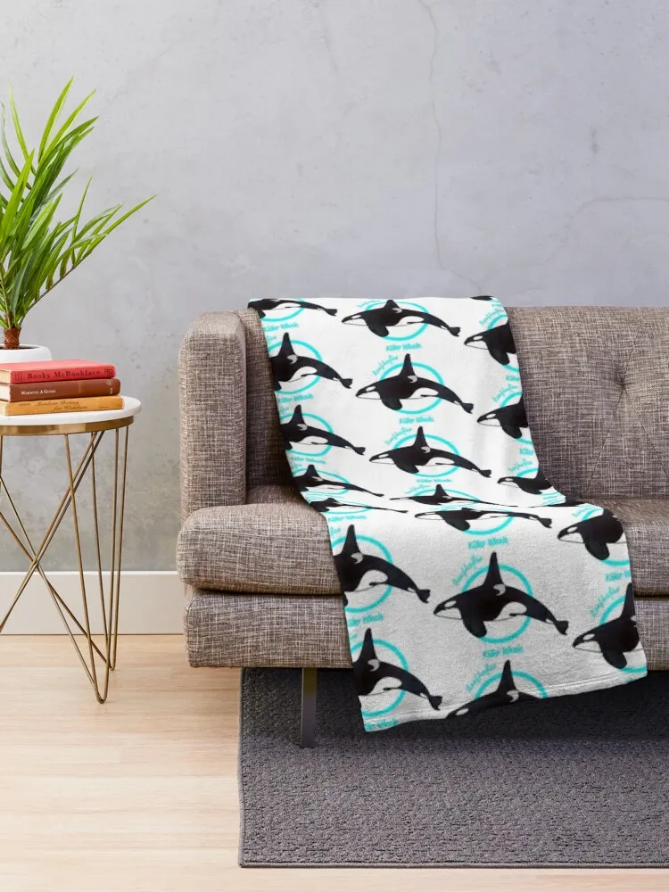 Killer Whale Throw Blanket Blankets Sofas Of Decoration Furrys blankets and throws bed plaid Blankets