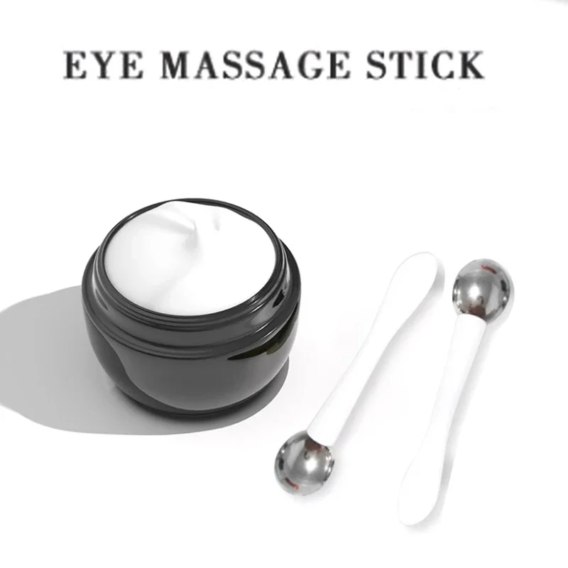 1pc rolo de massagem vara aplicador de creme para os olhos espátula cosmética anti rugas colher facial liga de ouro rosto fino ferramenta de cuidados com a pele