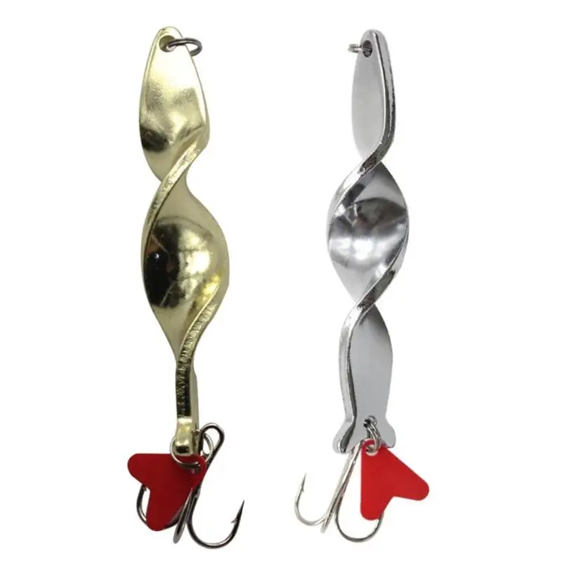 Hard Metal Spinner Baits Trolling Spirals Long Cast Spoons Fishing Lures Durable GXMF