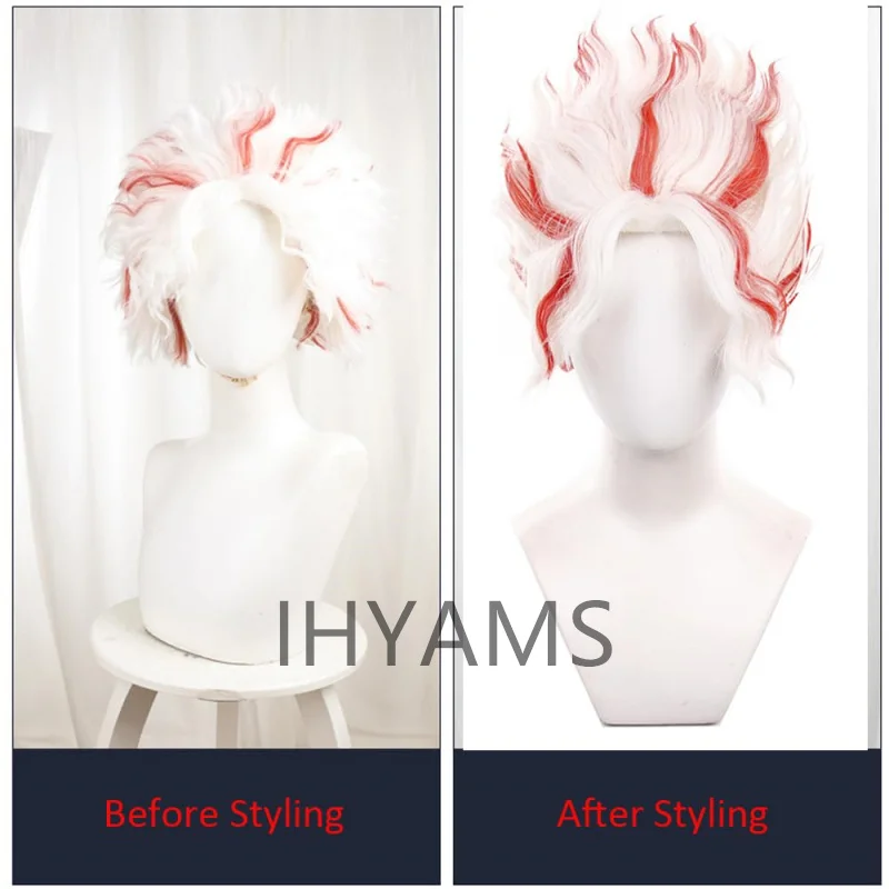 Okarun غامض كون تأثيري شعر مستعار أنيمي Dandadan Okarun كين تاكاكورا مومو Ayase أبيض أحمر قصير الشعر ألياف مقاومة للحرارة هالوين