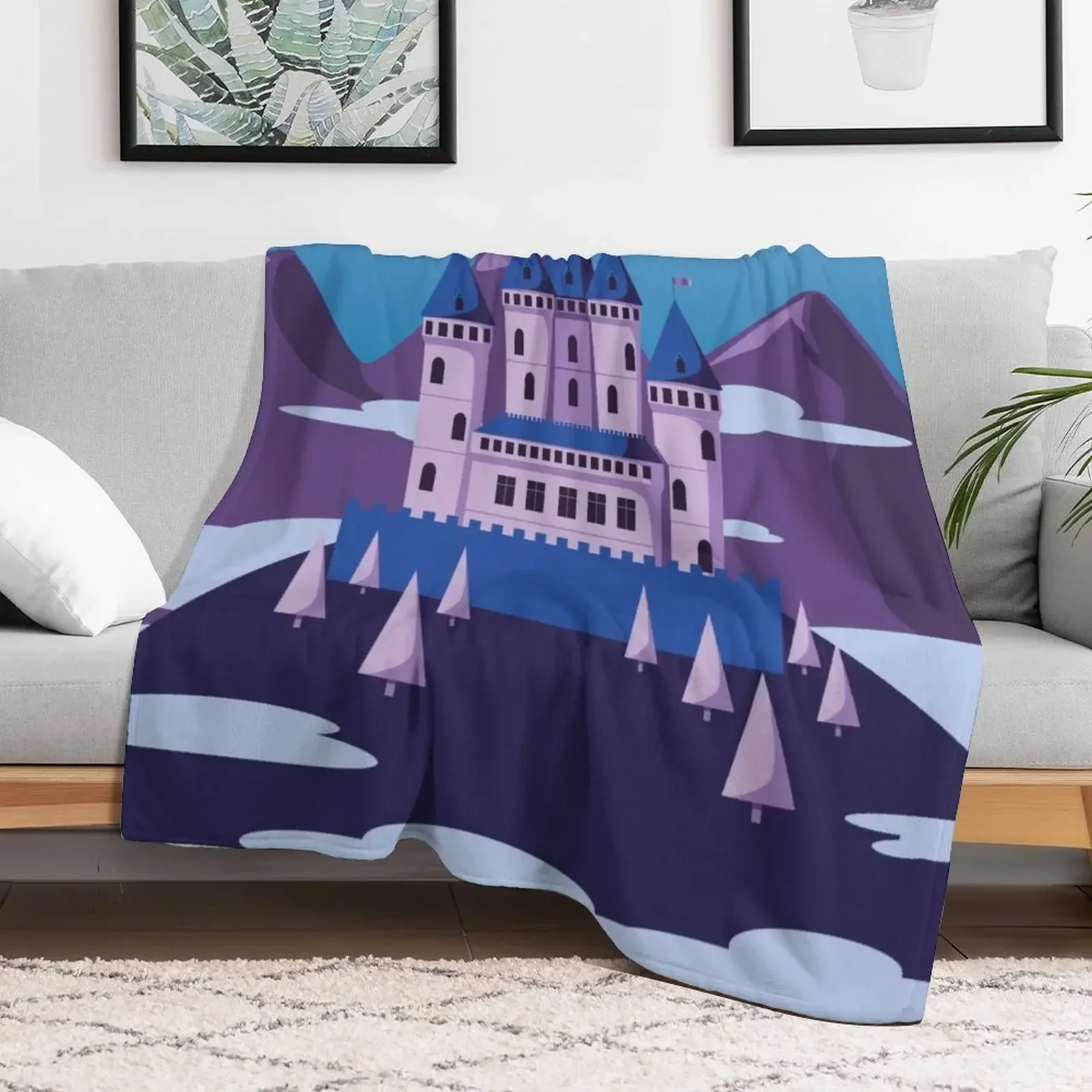 castle in the forest Throw Blanket Heavy decorative Bed covers Blankets