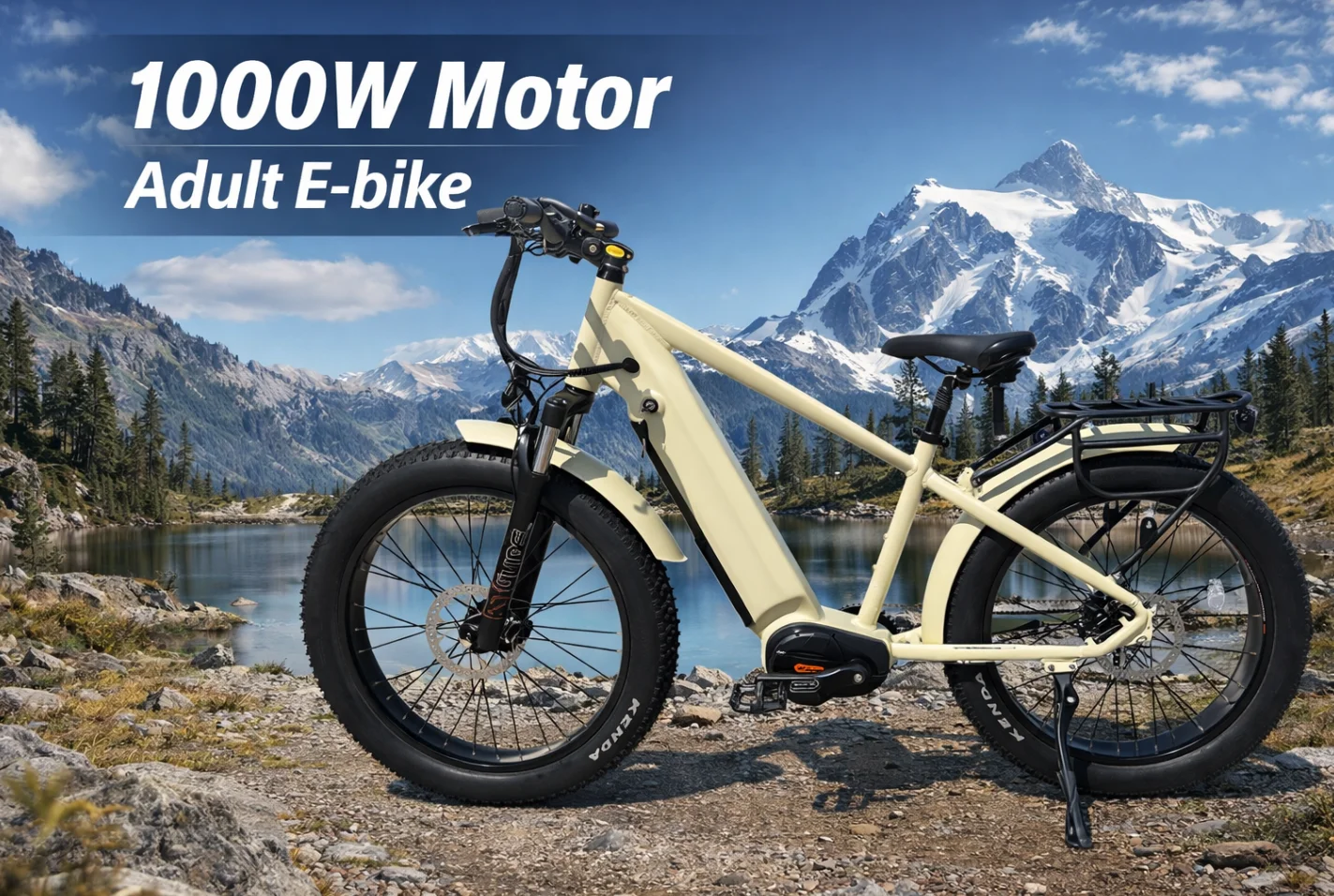 

Электрический велосипед для взрослых, 48В 1000Вт, мотор Bafang Mid-drive, гидравлические дисковые тормоза, электровелосипед с широкими шинами