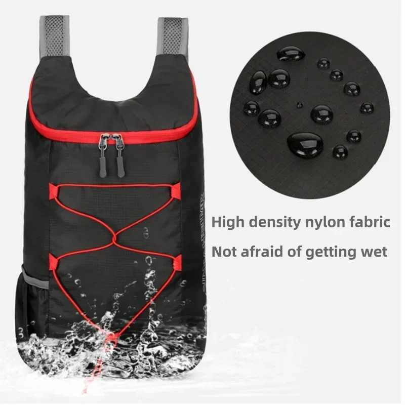 Folding Backpack For Camping Hiking Outdoor Travel Multifunctional High Density Lightweight Waterproof Nylon Fabric Sports Bag