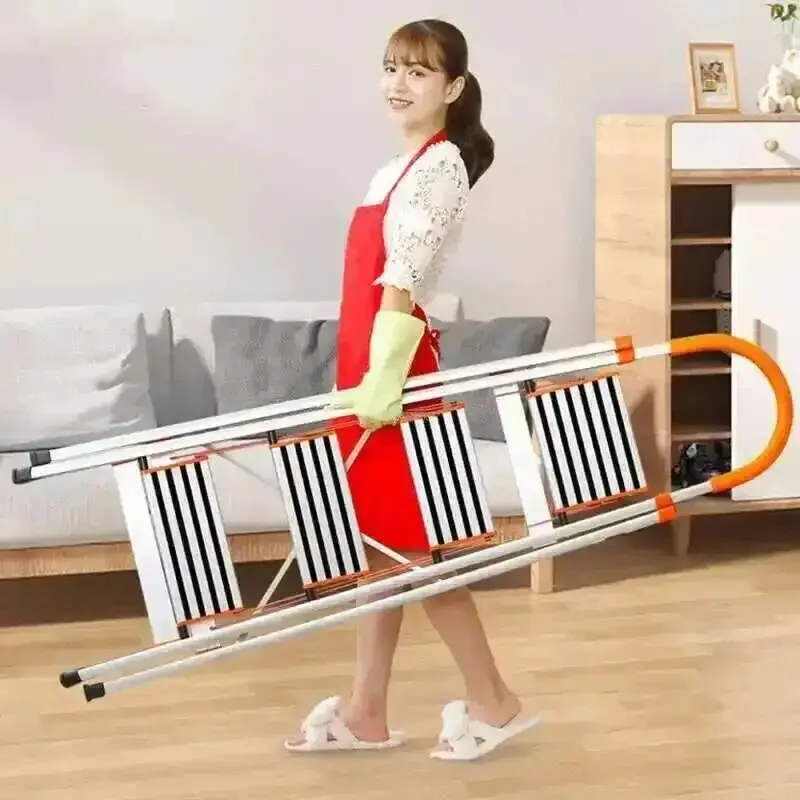 Indoor Modern Folding Aluminum Ladder Telescopic Portable Step Stools Home Stairs Kitchen Multi-function Herringbone Step Ladder