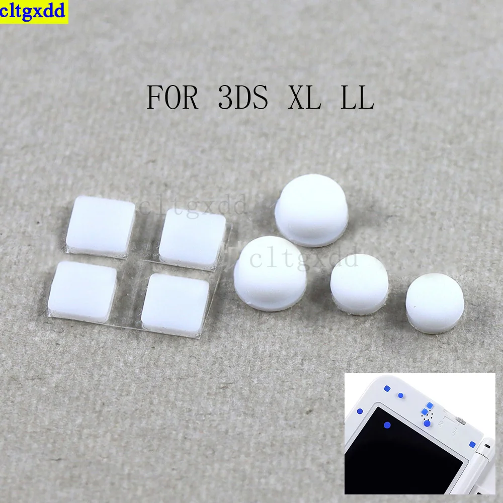 Cltgxdd 1 Set for 3DS XL LL Shell Screw Silicone Foot Cover Rubber Screw Foot Dust Plug Cover Replacement