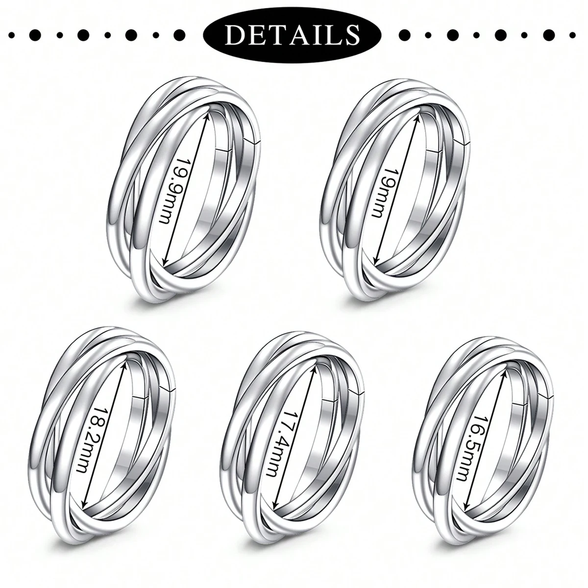 1pc Anxiety Ring Fidget Anxiety Rings for Anxiety Rotatable Spinner Rings for Anxiety Stress Relieving Anxiety Rings Spinner