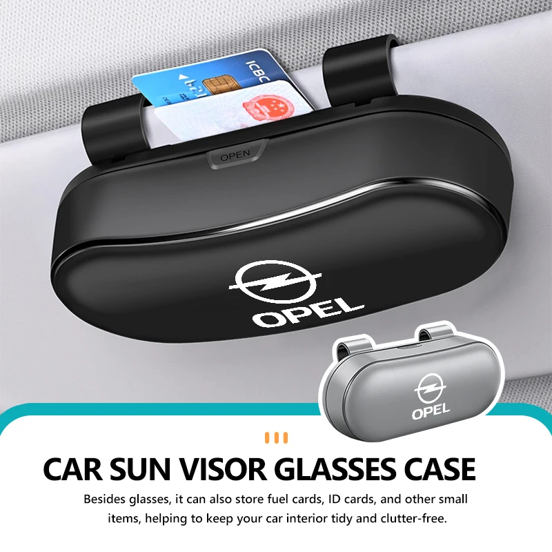 Car Glasses Box Sun Visor Glasses Holder Shock-proof Eyeglasses Storage Case For Opel Insignia Astra G J F K Vectra C H Corsa C