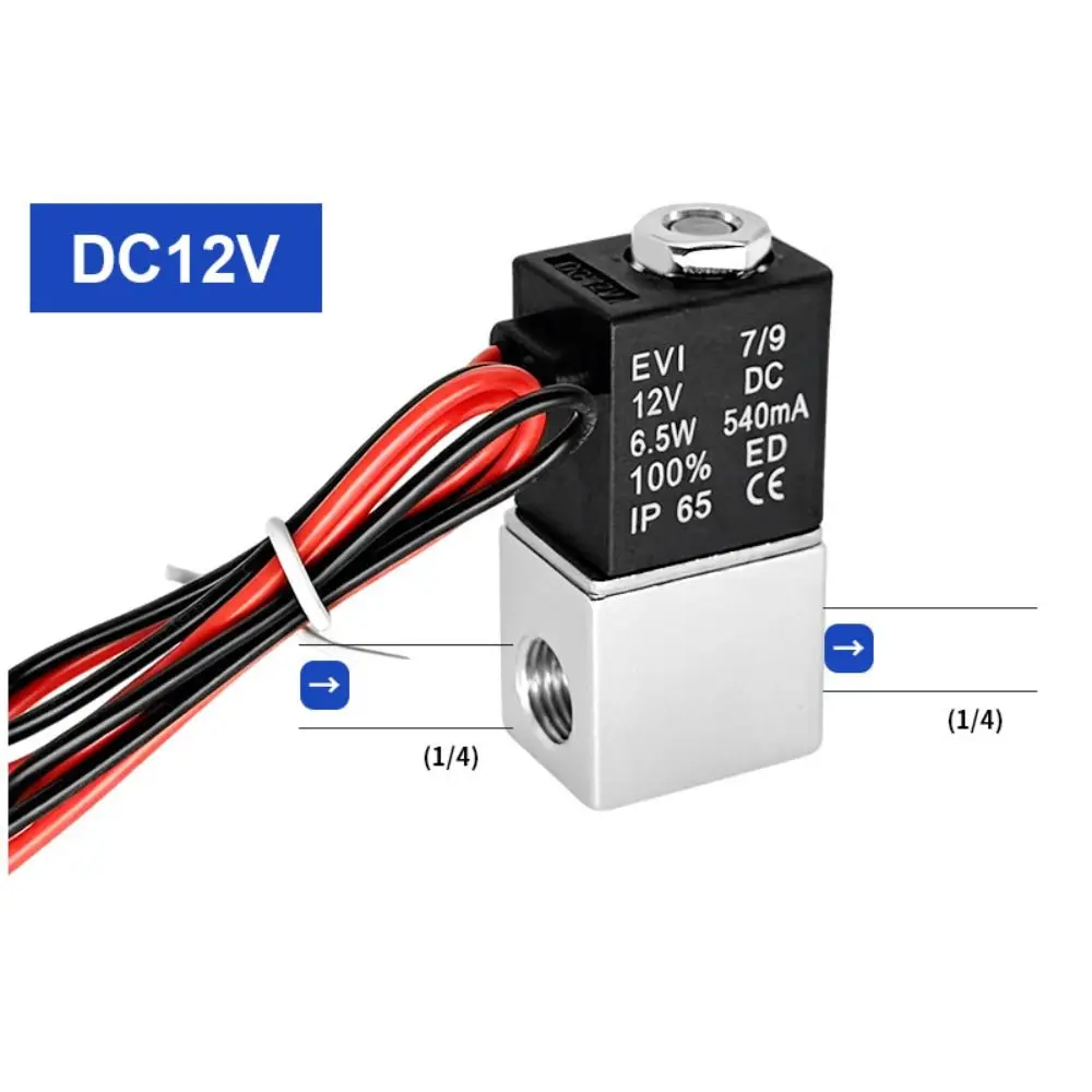 2 Way Electric Solenoid Valve Stainless Steel Pneumatic Control Normally Closed Valve High Flow Durable Air Solenoid Valve