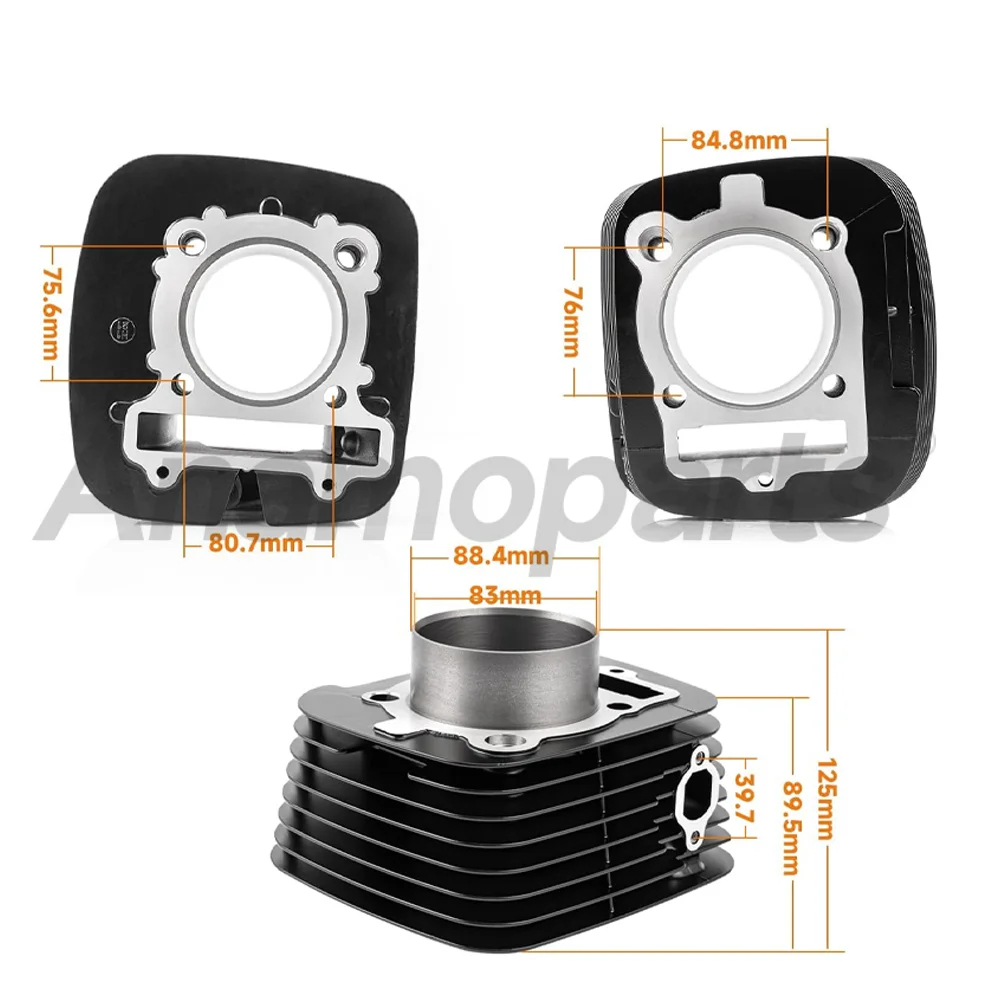 STD 83mm Motor Cylinder Piston Gasket Gasket Engine Rebuild Overhaul for 1993-2012 Yamaha Big Bear 400 CC ATV 4GB-11310-00-00