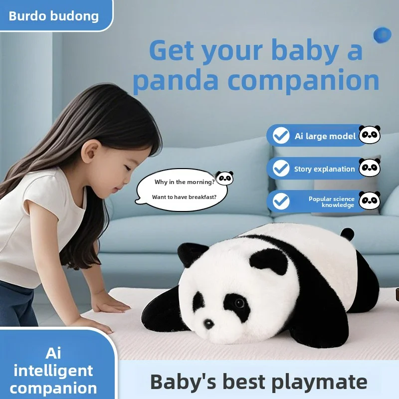 

2026 New Panda Ai Intelligent Puzzle Plush Toy Cute Plush Doll Supports Over 60 Languages Bedroom Sleep Companion Gift