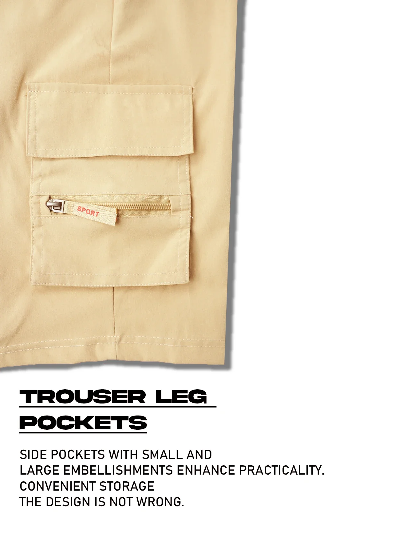 Outdoor Cargo-Shorts, Herren-Overall, Shorts mit elastischem Bund, Radlerhose, Shorts mit mehreren Taschen, lockere Arbeitshose, Strand- und Sportshorts, bedruckte Hose. – Detail 9
