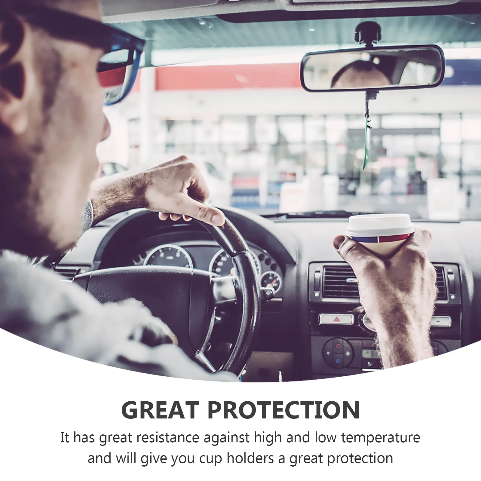 

10 Pcs Ceramic Car Coaster Automobile Cup Mat Drink Non-slip Holder Coasters Wooden Placemat