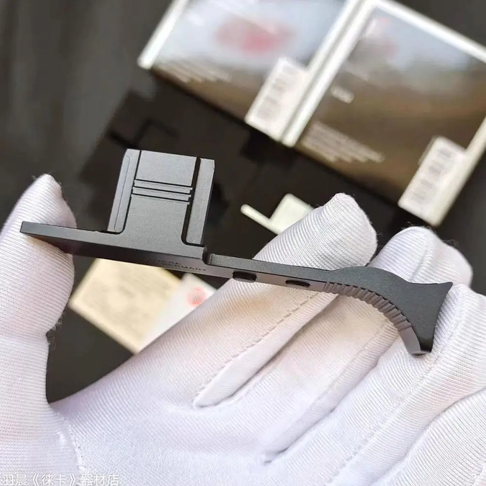 ด้ามจับนิ้วสำหรับกล้อง Leica Q3 ด้ามจับโลหะแบบ Hot Shoe สำหรับกล้อง Leica Q ด้ามจับนิ้วแบบ Hot Shoe โลหะ