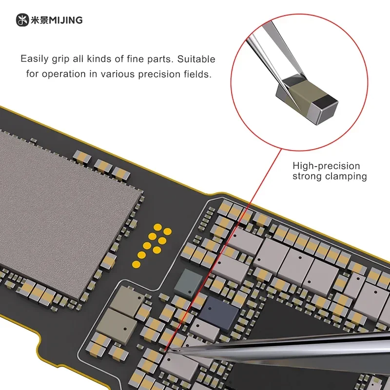 MIJING NZ-16 pince à épiler Non magnétique en alliage de titane pince à épiler Ultra précise et résistante à la Corrosion pince de réparation de téléphone