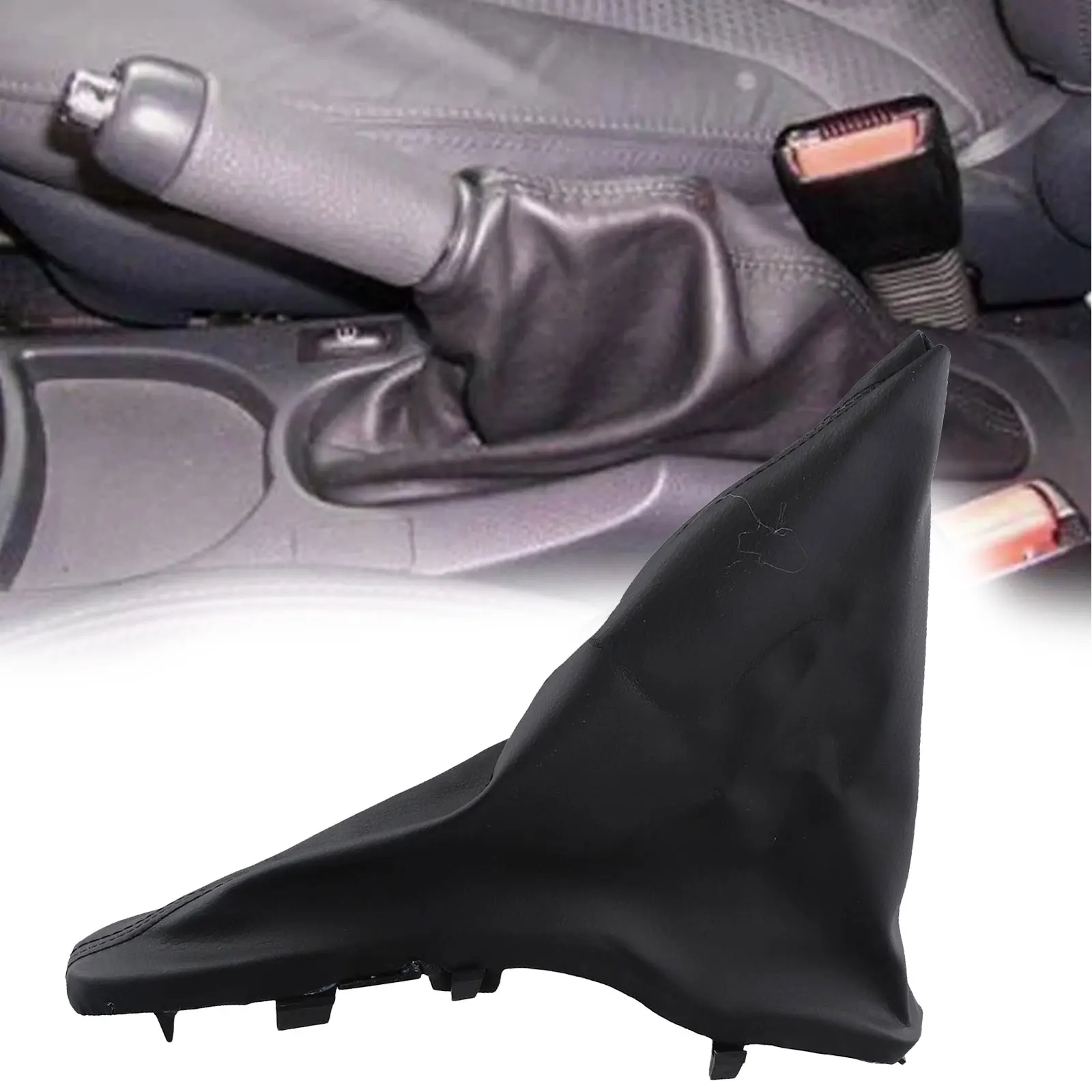 Car PU Leather Gear Shift Collar Parking Handbrake Gaiter Boot Cover Anti Slip For BMW For Mini  For Cooper R50 01-08