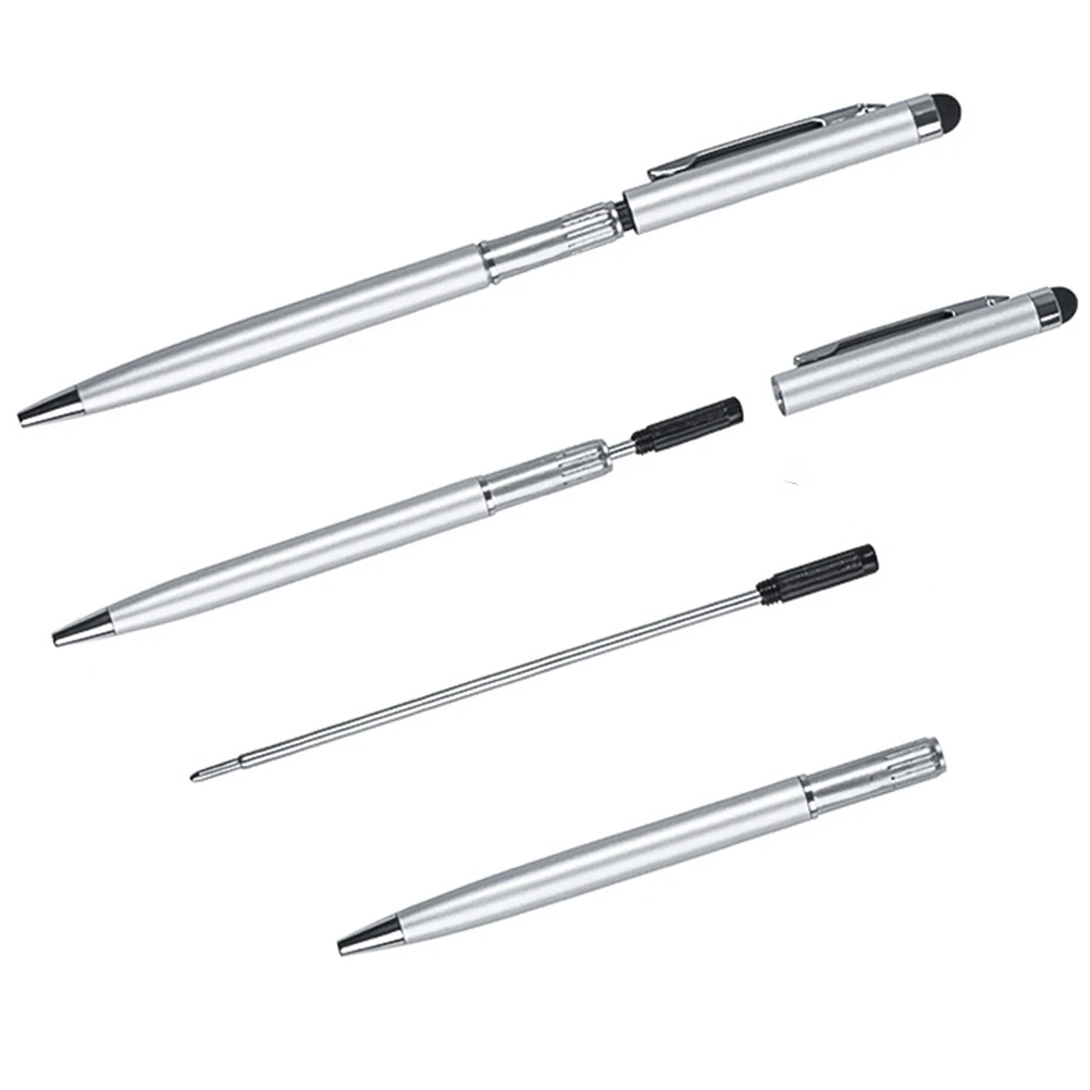 

12pcs Ballpoint Pen 2 In 1 Stylus Drawing Tablet Pens Capacitive Screen Touch Pen School Office Writing Stationery (Random Color