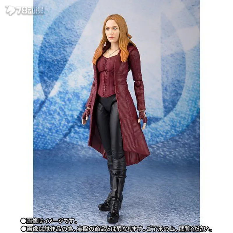 Bandai Original S.H.Figuarts Avengers:Infinity War - Scarlet Witch Anime Action Figures Toys for Boys Christmas Gift Collectible