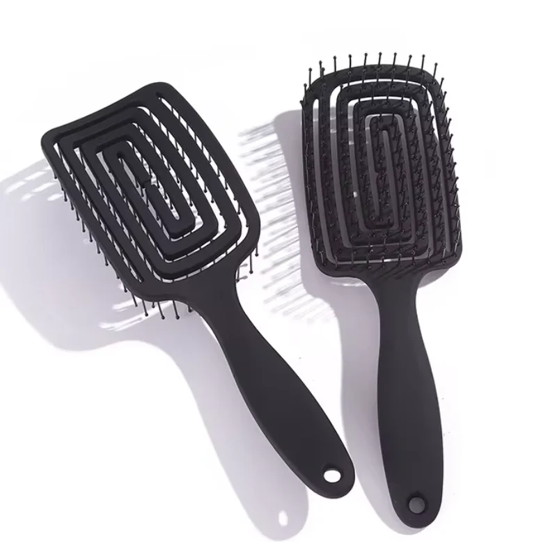 

Square Hollow Hair Scalp Massage Comb Hair Brushes Anti-static Wet Dry Curly Detangler Hairbrush Nylon Salon Hair Styling Tools