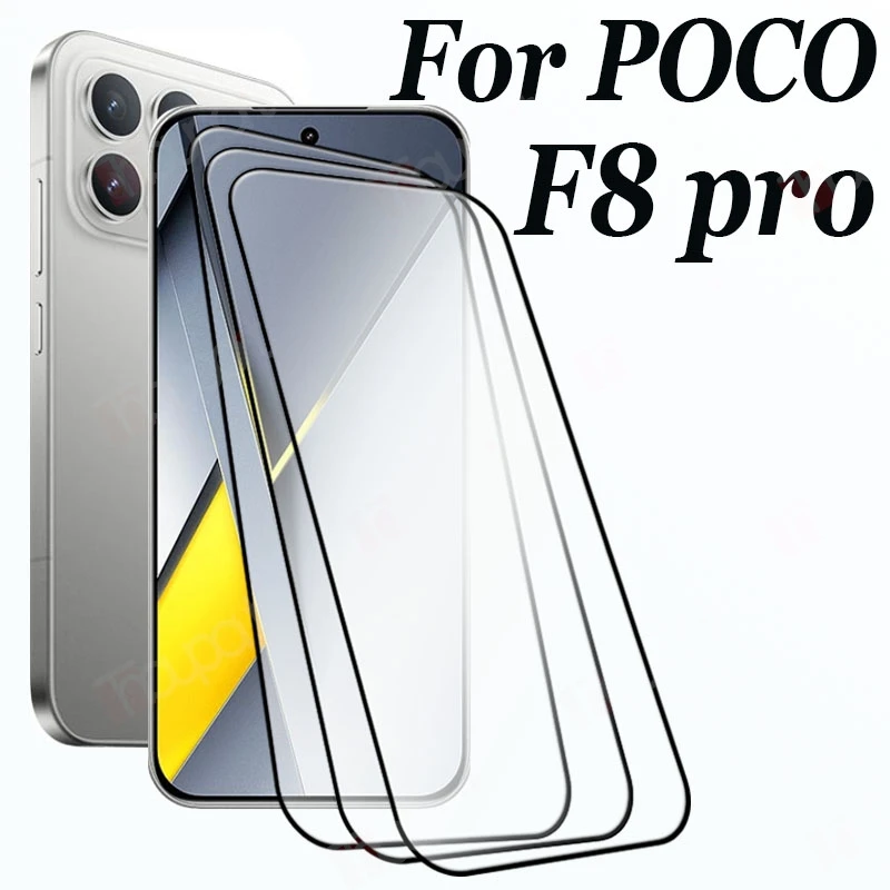 

Защитное стекло для экрана смартфона нового поколения для Xiaomi POCO F8 Pro, HD-прозрачное, с полным покрытием клеем, устойчивое к царапинам, 6,59 дюйма