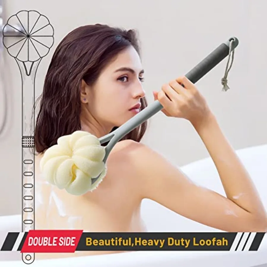 Shower Body Brush, Soft Bristles and Beautiful Pumpkin Loofah 14