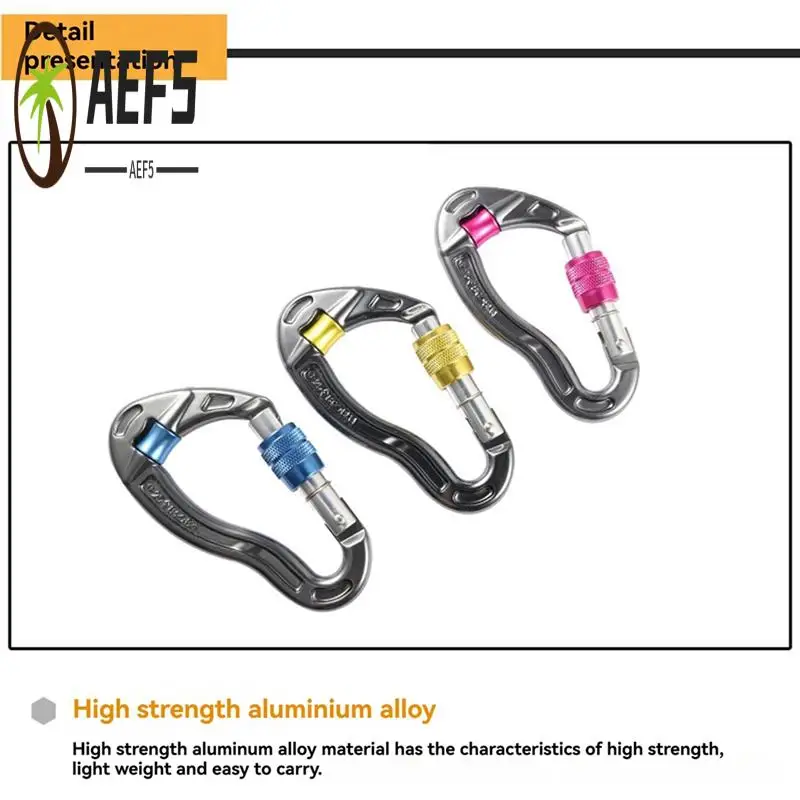 Mosquetón de escalada AEF5-Rock, ligero 25Kn para espeleología, escalada de montaña