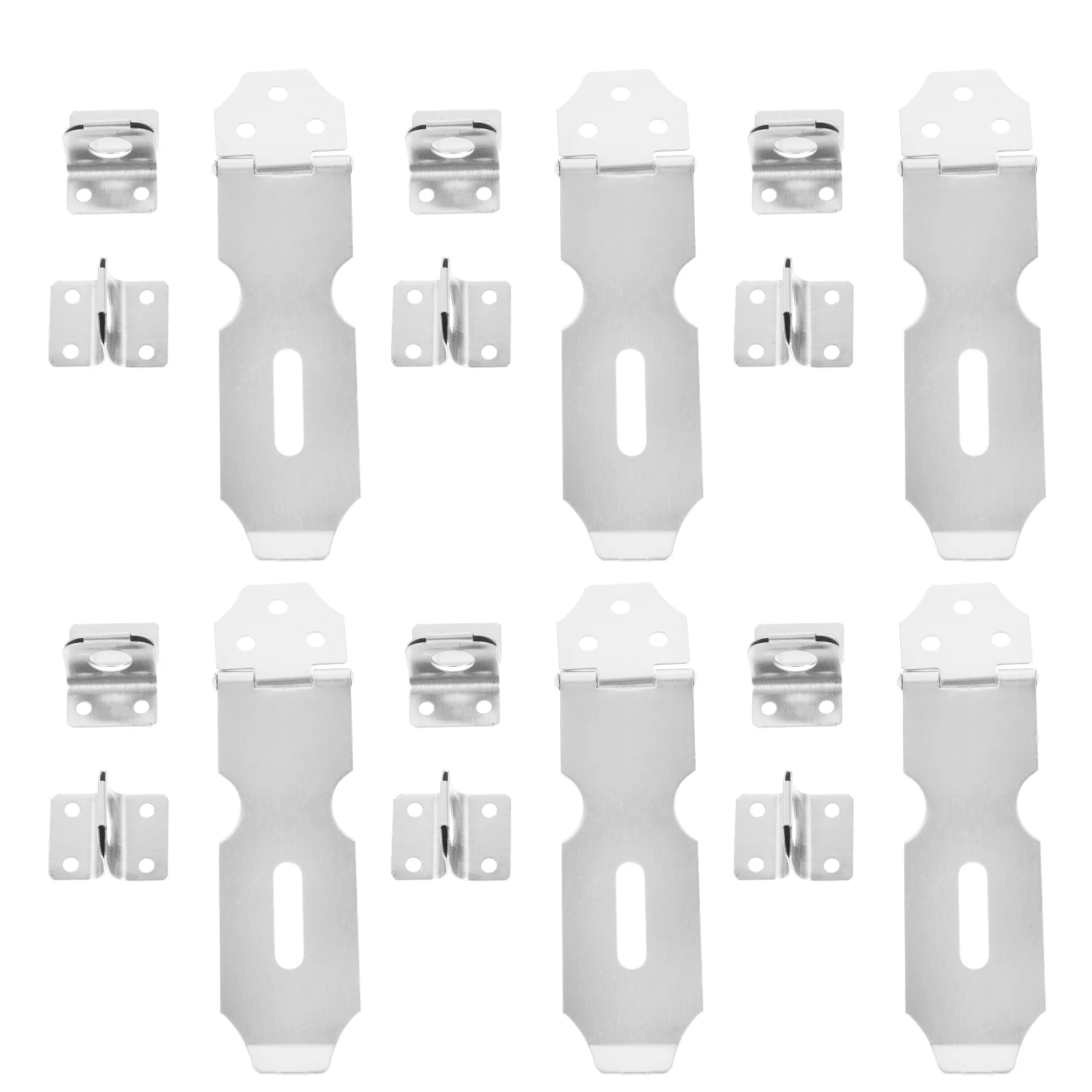 

8Pcs Lock Hasp Stainless Steel Heavy Duty Cabinet Door Latch for Drawers Sheds Gates Barns Outdoor Furniture Security Fixing